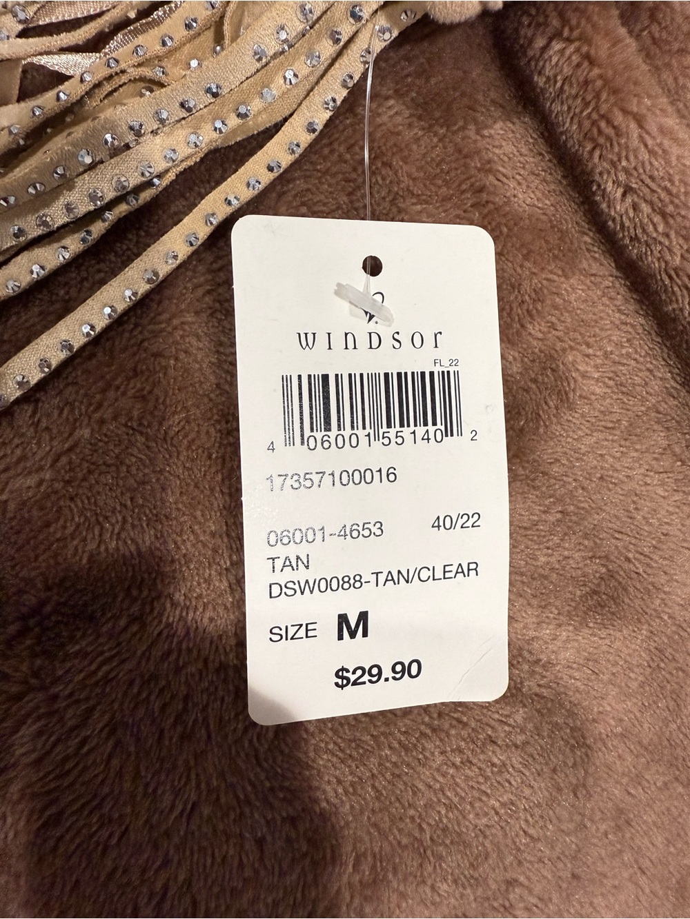 Windsor Tan Rhinestone Fringe Halter Top - Picture 3 of 5